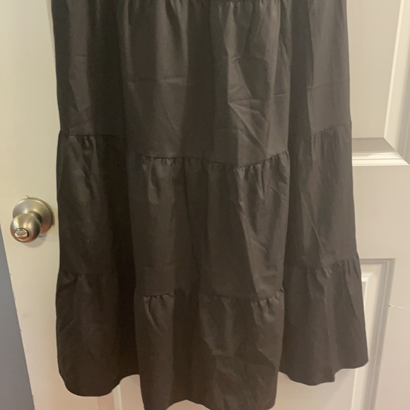 Black scope Neck short sleeve long cotton dress new - Picture 3 of 6